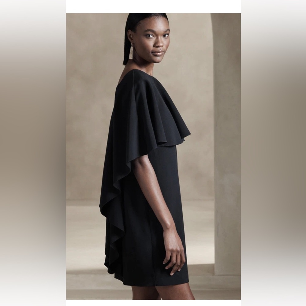 NWT banana republic forte mini ruffle dress. - Picture 3 of 9